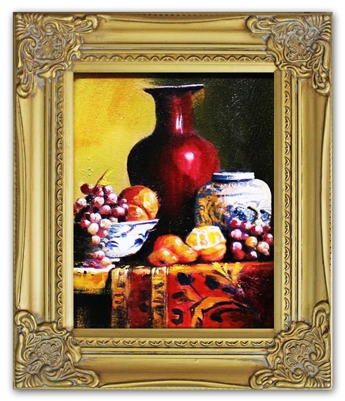 Gemälde "Obst " Handarbeit Ölbild Bild Ölbilder Rahmen Bilder G03376