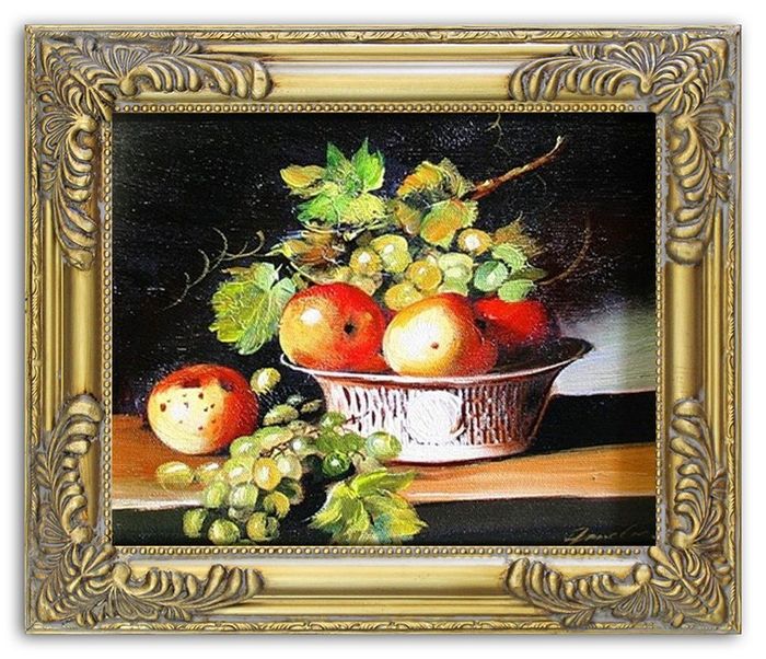 Gemälde "Obst " Handarbeit Ölbild Bild Ölbilder Rahmen Bilder G03396