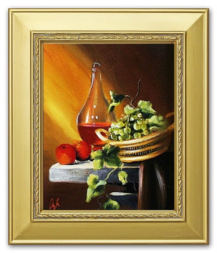 Gemälde "Obst " Handarbeit Ölbild Bild Ölbilder Rahmen Bilder G05950