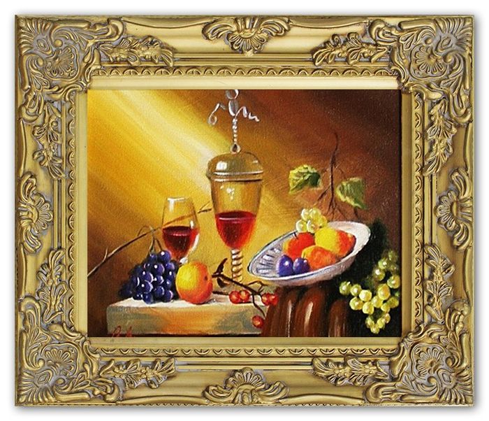 Gemälde "Obst " Handarbeit Ölbild Bild Ölbilder Rahmen Bilder G05973