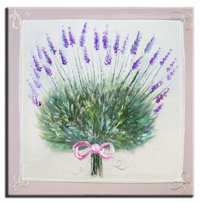 Lavendel Blumen Ölgemälde Bild Bilder Gemälde Ölbilder Ölbild Keilrahmen G16416