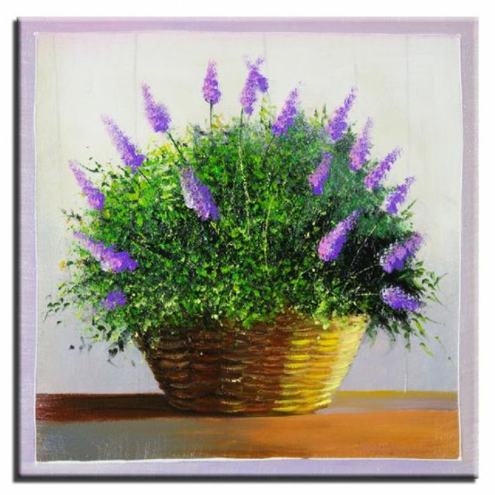 Lavendel Blumen Ölgemälde Bild Bilder Gemälde Ölbilder Ölbild Keilrahmen G16430