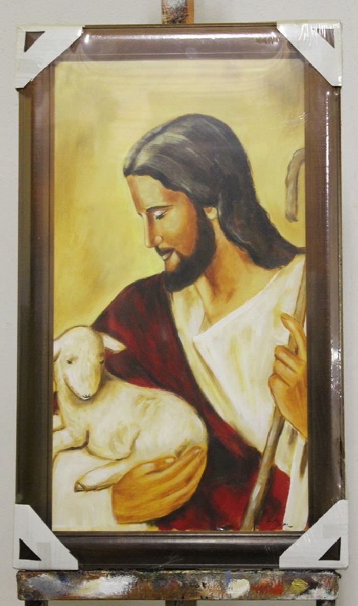 Religion Jesus Christus Handarbeit Ölbild Bild Ölbilder Rahmen Bilder G95906