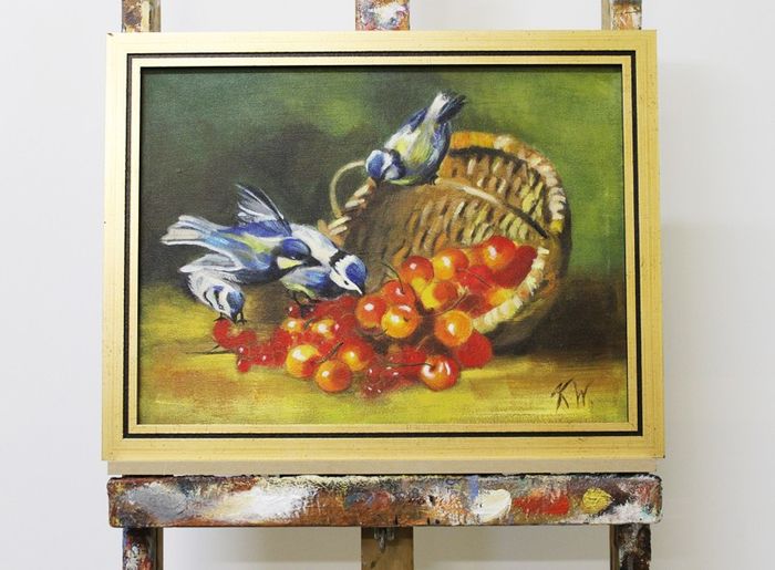 Gemälde Obst Handarbeit Ölbild Bild Ölbilder Rahmen Bilder G96114