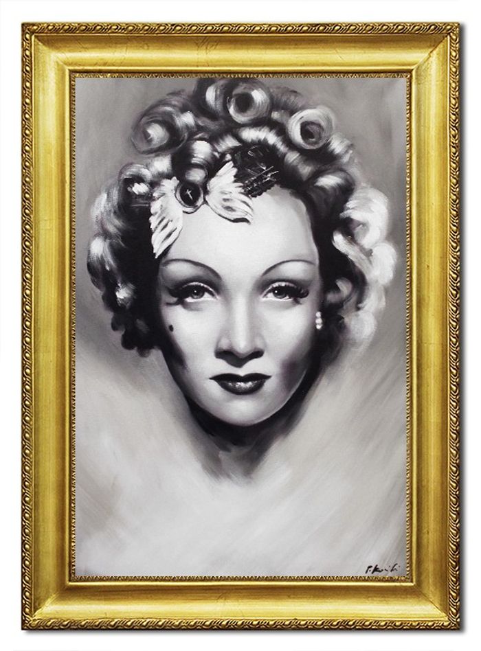 Ölbild Ölbilder Gemälde Bilder Bild Handgemalt Öl Marlene Dietrich 96516
