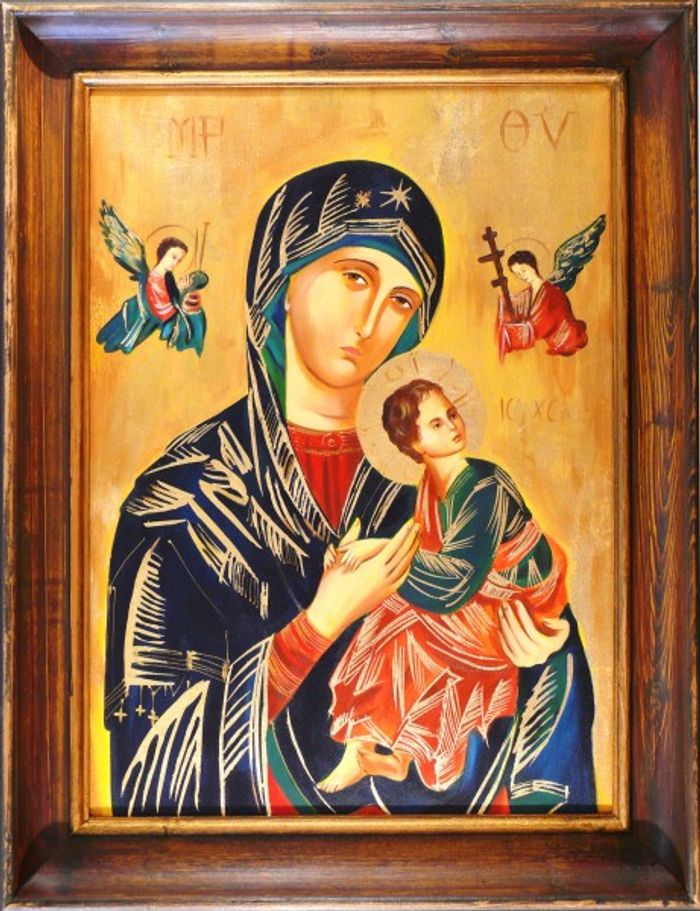 Religion Maria Handarbeit Ölbild Bild Ölbilder Rahmen Bilder G01554