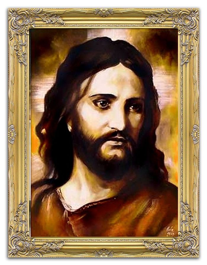 Religion Jesus Christus Gott Göttlich Ölbild Bild Ölbilder Rahmen Bilder G01607