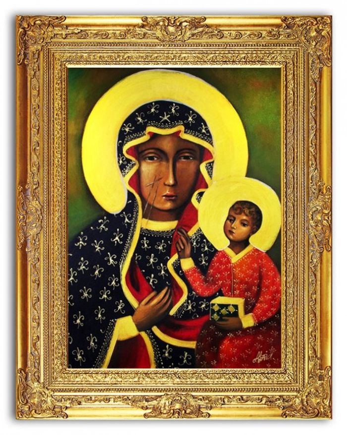 Religion Maria Handarbeit Ölbild Bild Ölbilder Rahmen Bilder G16110
