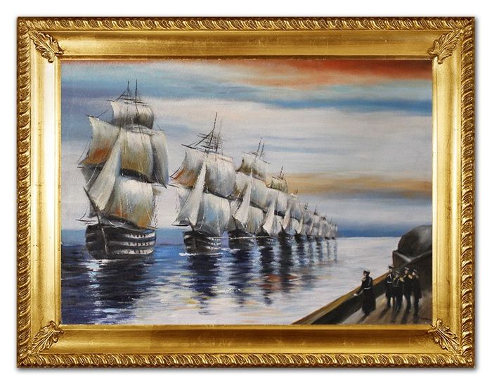 Ölbild Ölbilder Gemälde Bilder Bild Handgemalt Öl Barock mit Rahmen Kunst G96394
