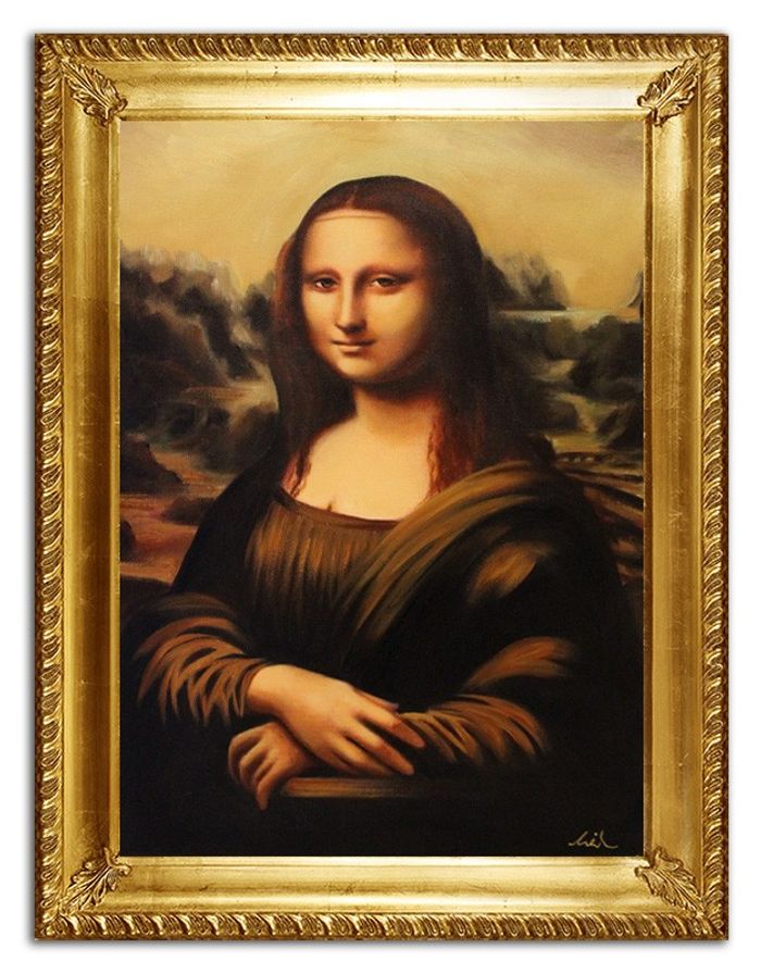 Ölbild Ölbilder Gemälde Bilder Bild Handgemalt Öl Rahmen Barock Monalisa G96405