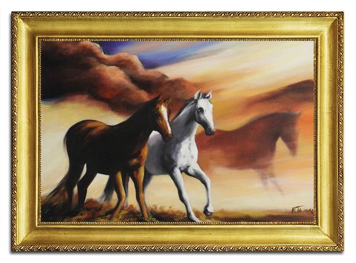 Ölbild Ölbilder Gemälde Bilder Bild Handgemalt Öl mit Rahmen Barock Kunst 96500