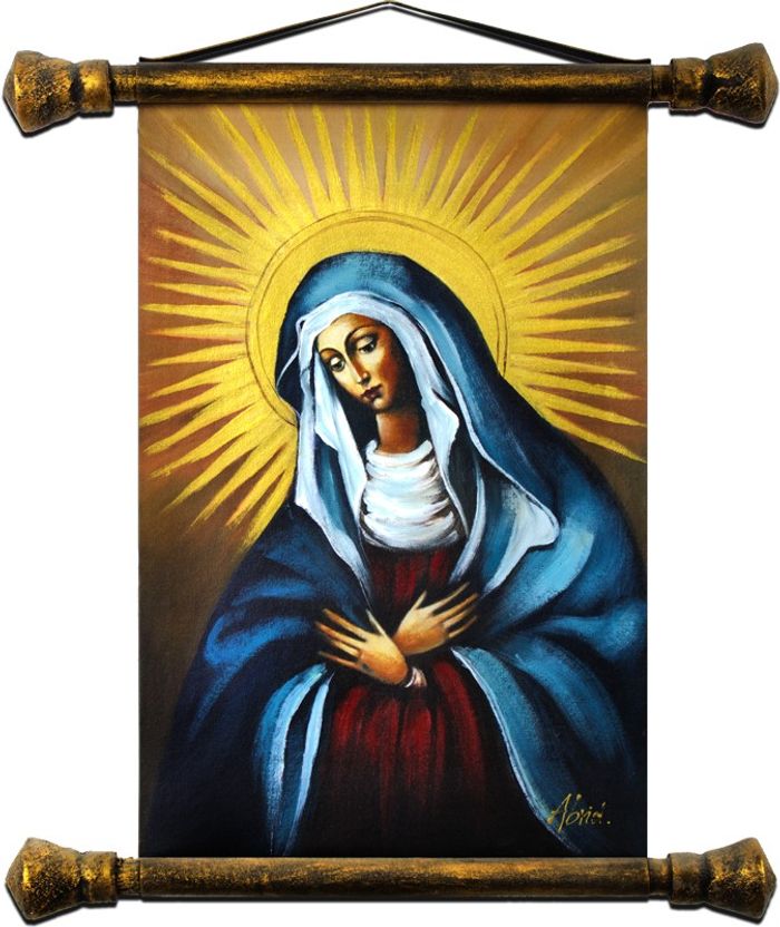Religion Maria Handarbeit Ölbild Bild Ölbilder Rahmen Bilder G01552