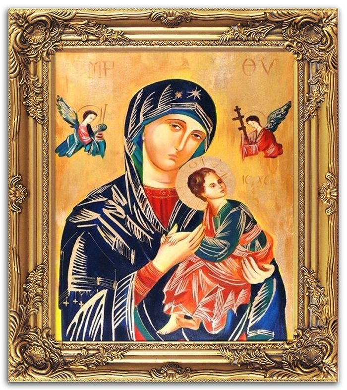 Religion Maria Handarbeit Ölbild Bild Ölbilder Rahmen Bilder G01555