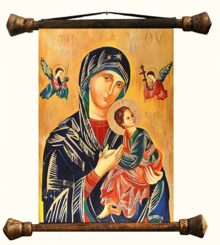 Religion Maria Handarbeit Ölbild Bild Ölbilder Rahmen Bilder G01556