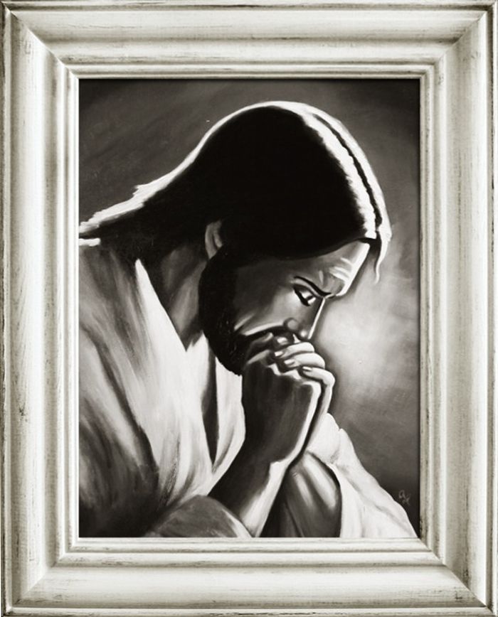 Religion Jesus Christus Handarbeit Ölbild Bild Ölbilder Rahmen Bilder G01913