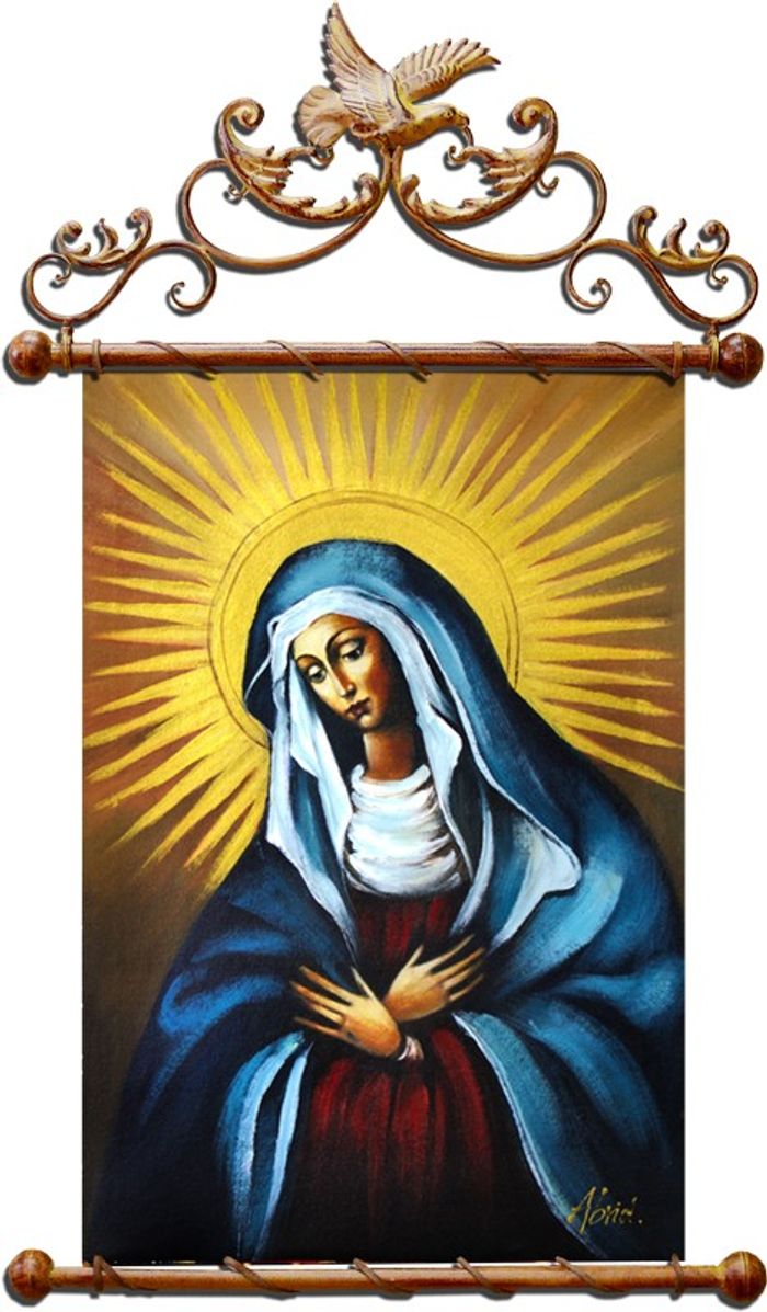 Religion Maria Handarbeit Ölbild Bild Ölbilder Rahmen Bilder G02670