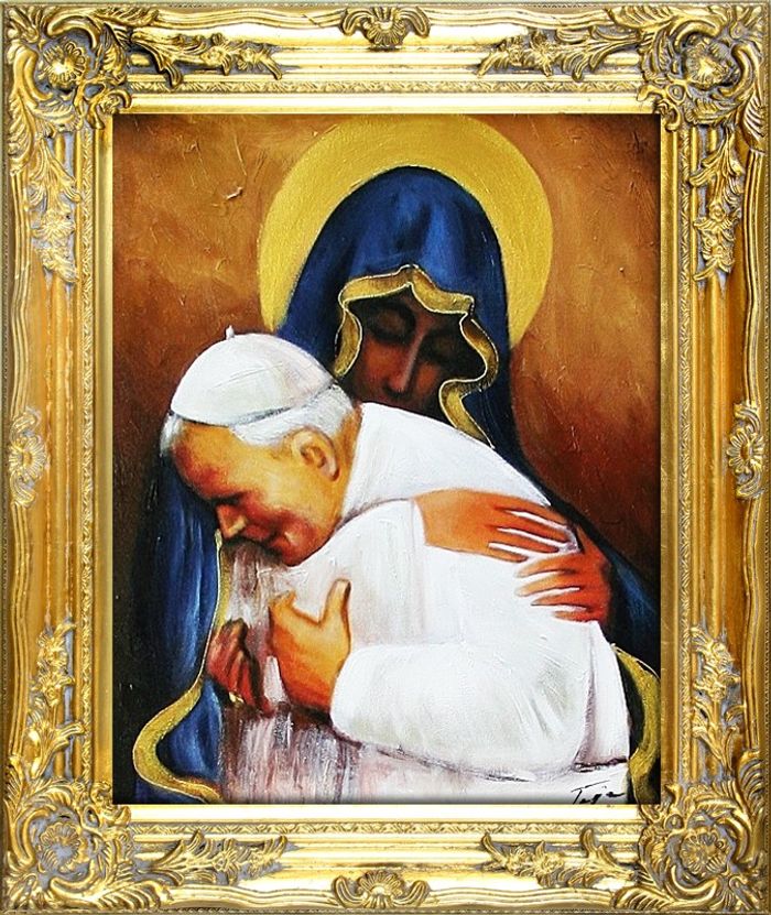 Religion Maria Handarbeit Ölbild Bild Ölbilder Rahmen Bilder G05748