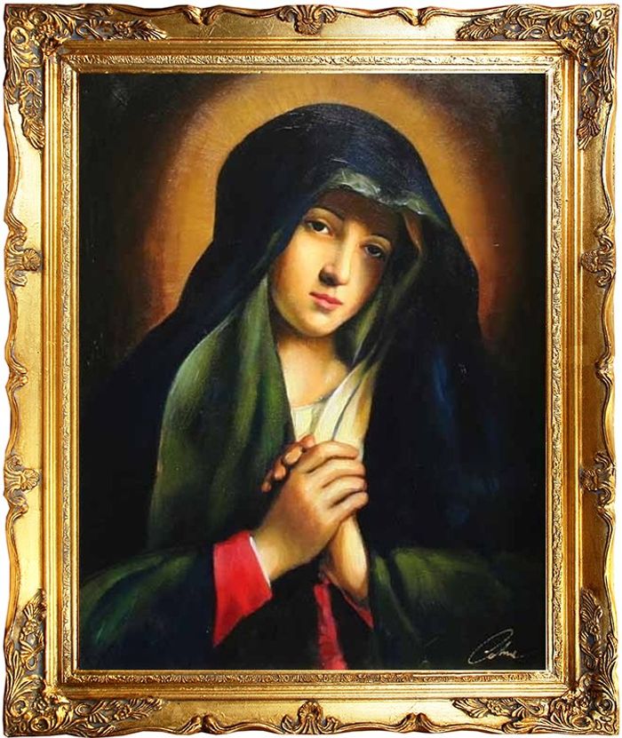 Religion Maria Handarbeit Ölbild Bild Ölbilder Rahmen Bilder G06296