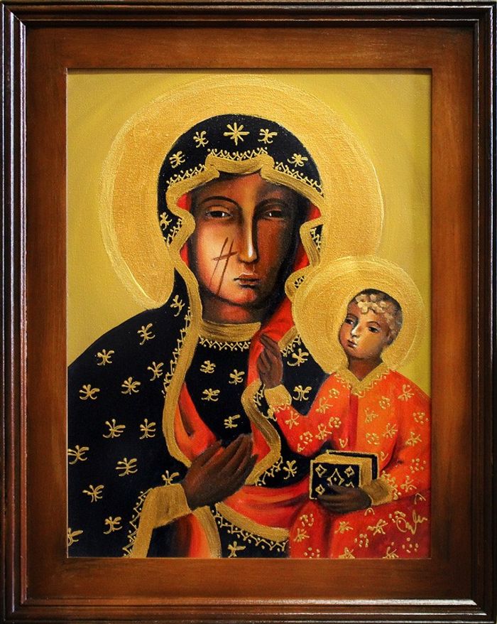 Maria Orthodox Ikonen Handarbeit Ölbild Bild Ölbilder Rahmen Bilder G16036