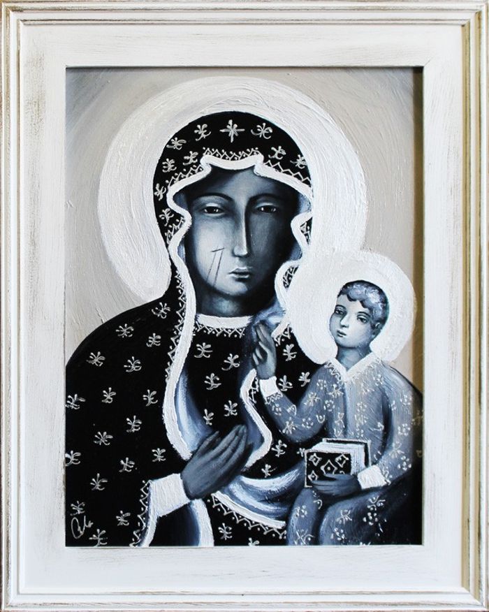 Religion Maria Orthodox Handarbeit Ölbild Bild Ölbilder Rahmen Bilder G16058