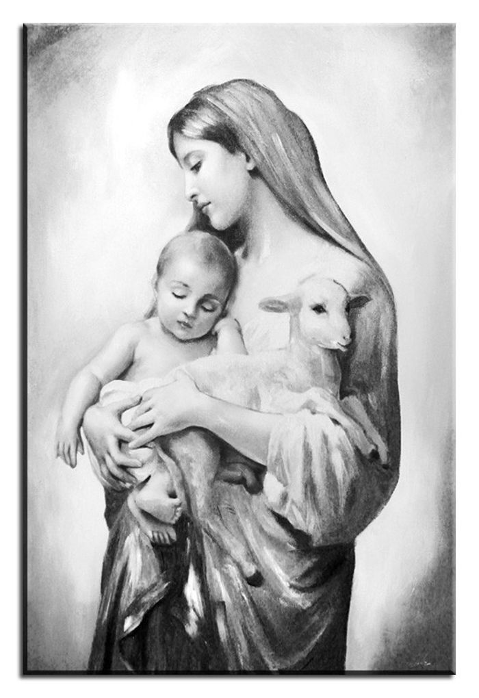 Religion Maria Handarbeit Ölbild Bild Ölbilder Rahmen Bilder G16951