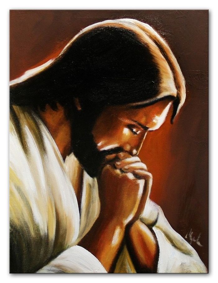 Religion Jesus Christus Handarbeit Ölbild Bild Ölbilder Rahmen Bilder G05171