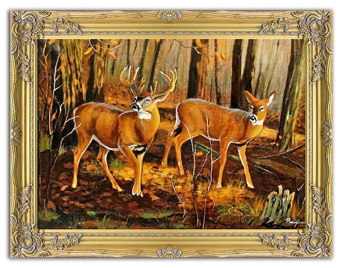 Ölbild Ölbilder Gemälde Bilder Bild Handgemalt Öl mit Rahmen Barock Kunst G05332