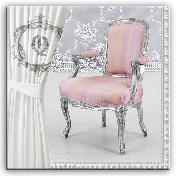 Balett Bild Bilder Gemälde Stuhl Queen Silber Kunst Druck Möbel G93337