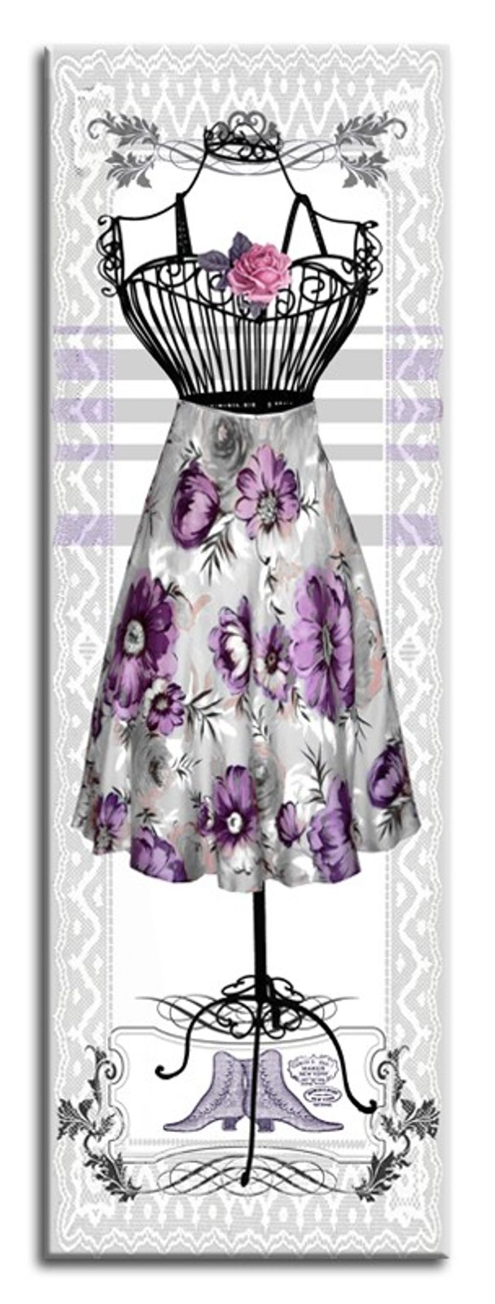 Kleid Bild Bilder Gemälde PARIS EUA DE COLOGNE Abstrakt Stil 20er Neu G93351