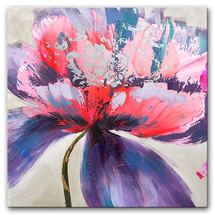 Bild Bilder Gemälde Druck Kunstdruck Polster Kultur " Blume Blumen " Neu 93834
