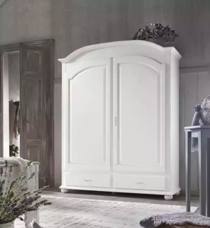 Kleiderschrank Luxus Schrank Möbel Schlafzimmer Holz Weiß Einrichtung
