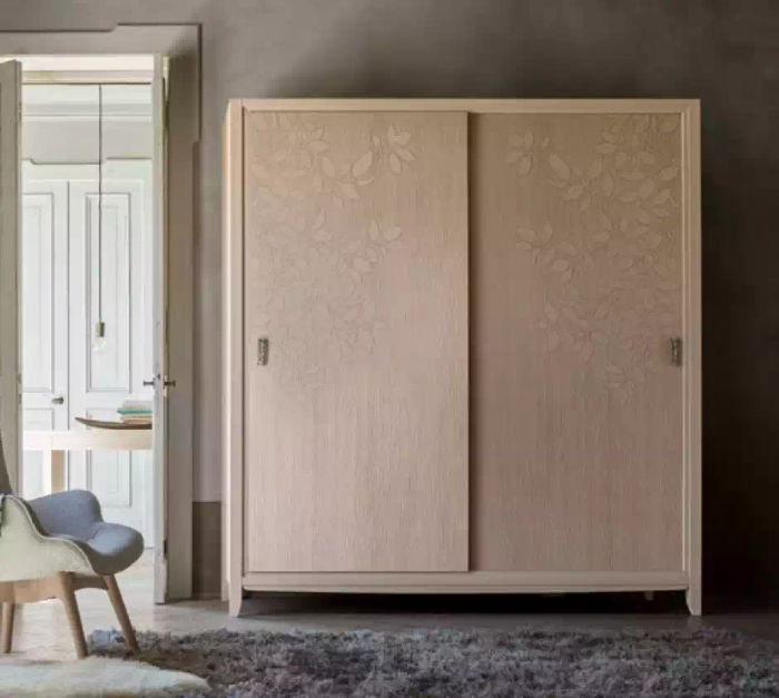 Kleiderschrank Schrank Möbel Schlafzimmer Schränke Holz Einrichtung Beige