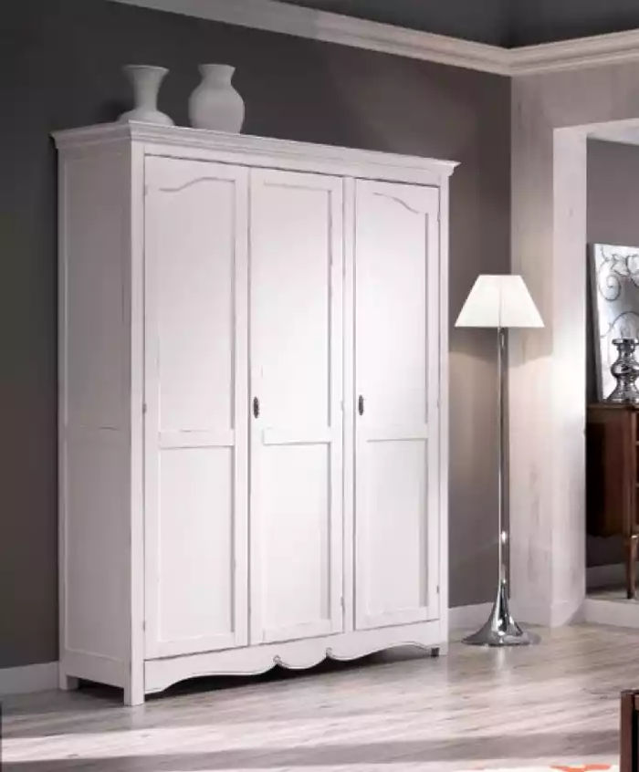 Kleiderschrank Holzschrank Schrank Schlafzimmer Luxus Möbel Weiß Neu