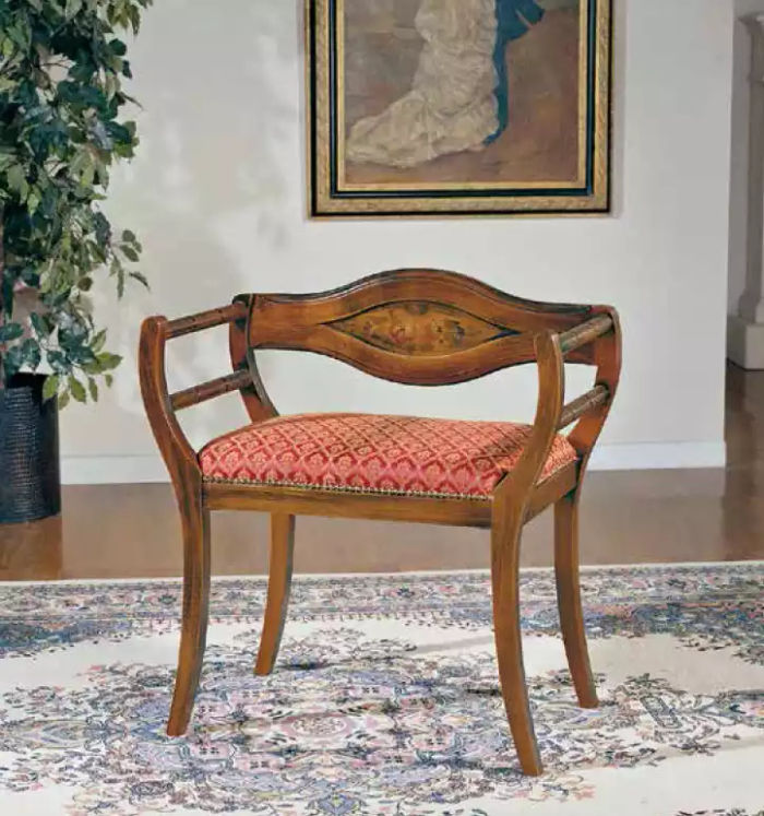 Designer Sessel Klassische Sitz Polster Stoff Holz Möbel Wohnzimmer