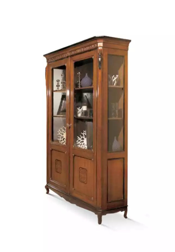Luxus Schrank Holz Möbel Vitrine Regal Design Klassische Glasschrank
