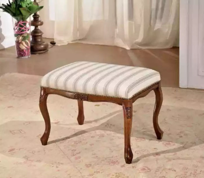 Moderner Hocker Klassischer Sitzmöbel Polster Textil Möbel Stoff Wohnzimmer