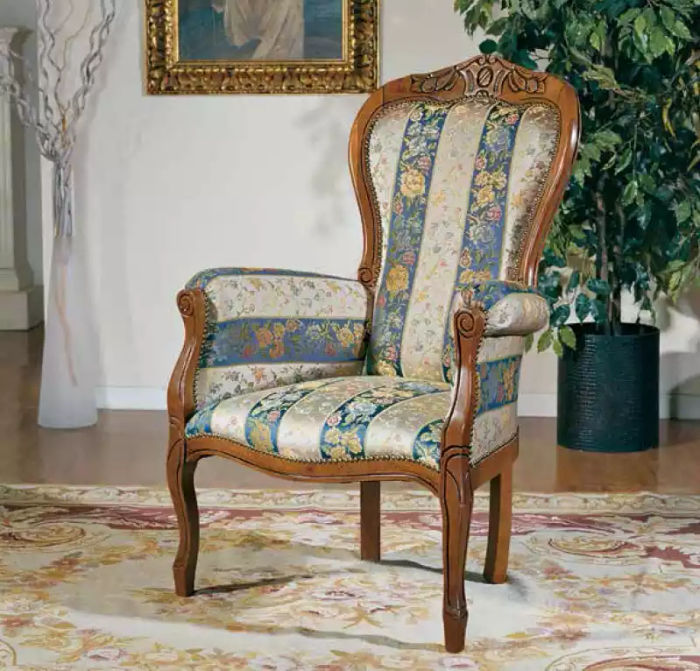 Sessel Designer Sitz Luxus Textil Polster Stoff Möbel Klassisches Design