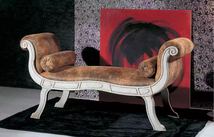 Klassische Wohnzimmer Sitzbank Designer Polsterbank Barock Stil Neu