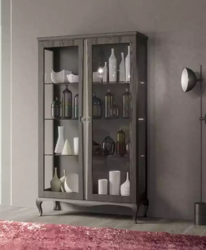 Vitrine Anrichte Holz Schränke Möbel Wohnzimmer Anrichte Glas Schrank