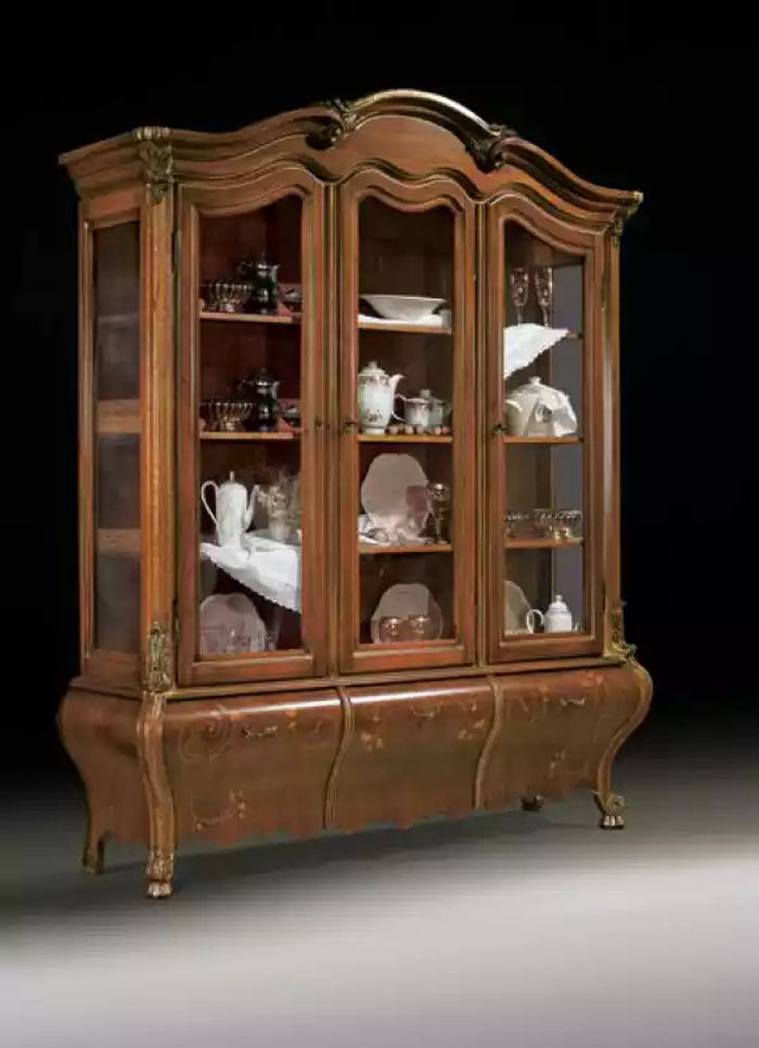 Luxus Holz Vitrine Anrichte Design Schränke Braun Italienische Möbel