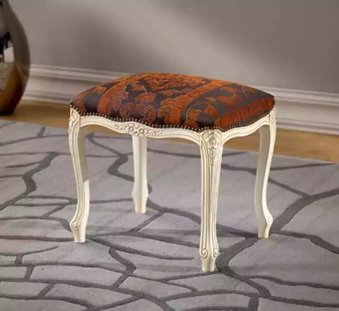 Wohnzimmer Hocker Klassische Beistellhocker Polster Stoff Textil Neu