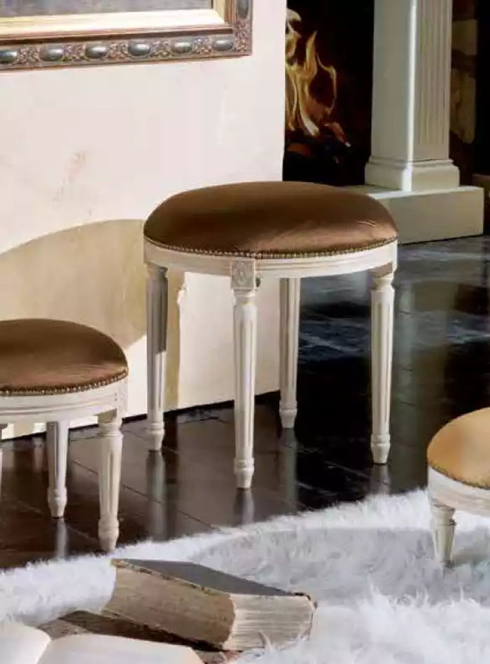 Design Hocker Polster Stoff Textil Sitzmöbel Braun Polsterhocker Neu