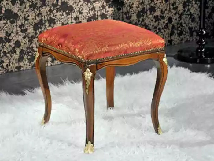 Klassischer Sitzhocker Beistellhocker Sitzmöbel Luxus Wohnzimmermöbel