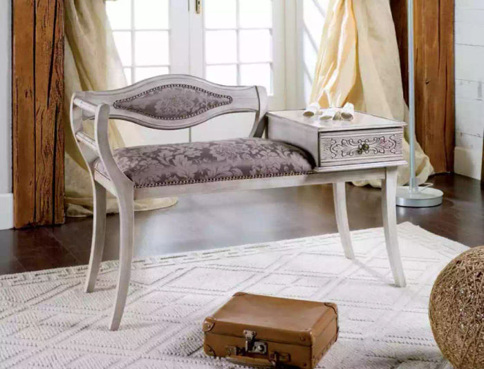 Luxus Polsterbank Wohnzimmer Textil Möbel Stil Klassischer Neu