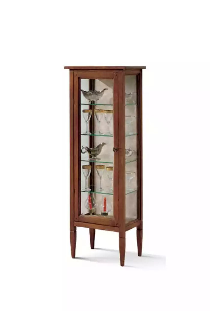 Klassische Vitrine Kommoden Vitrinenschrank Schrank Glasschrank Braun