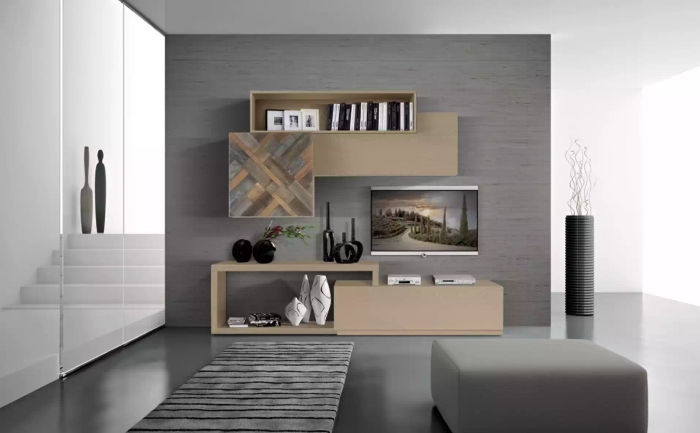 tv Lowboard rtv Wandregale Wohnzimmer Holz Luxus Wohnwand Möbel