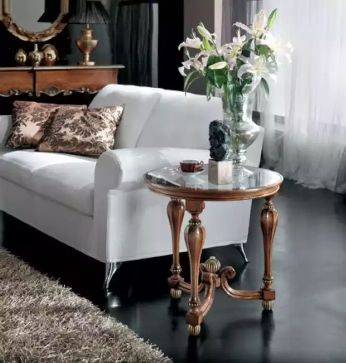 Klassischer Couchtisch Braun Holz Möbel Wohnzimmer Designer Tisch Neu