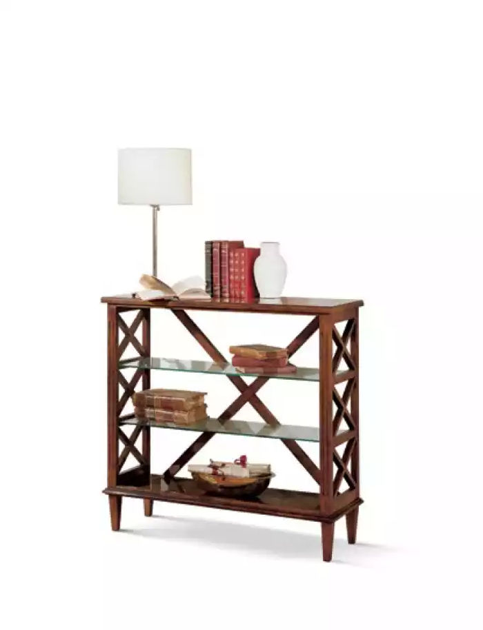 Regal Bücherschrank Braun Bücherregal Klassische Wohnzimmer Design Neu