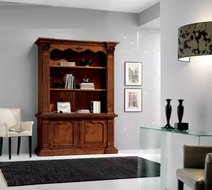 Bücherschrank Wohnwand Schrank Büro Möbel Regale Schränke Braun Neu