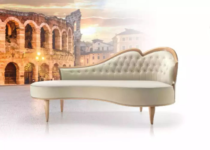Luxus Chaiselongue Chesterfield Klassischer Designer Einrichtung Textil Polster